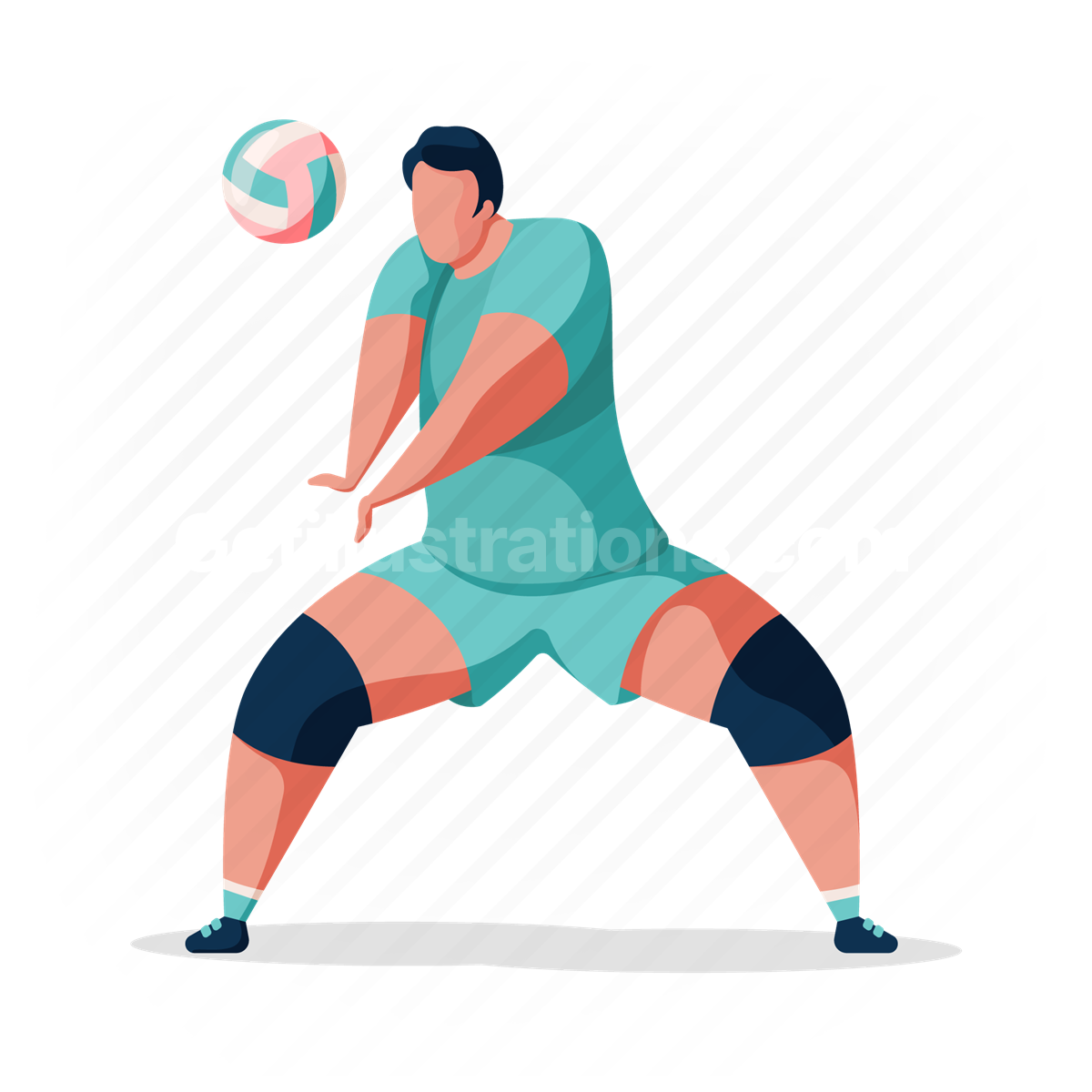 volleyball, sport, game, man